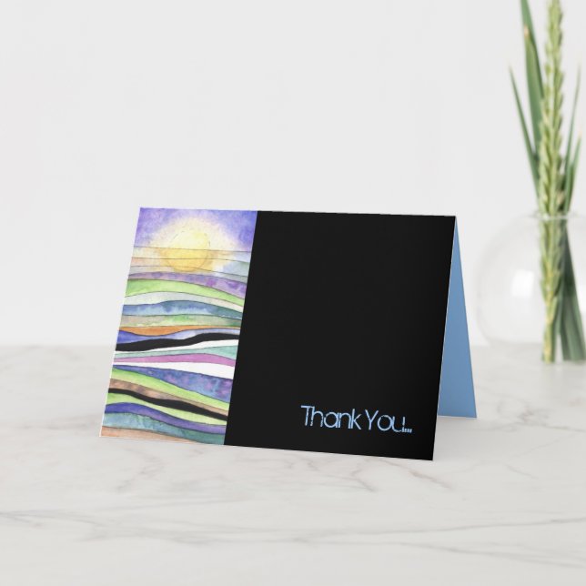 Carte de voeux Merci de couchage EAU-COULEUR (Devant)