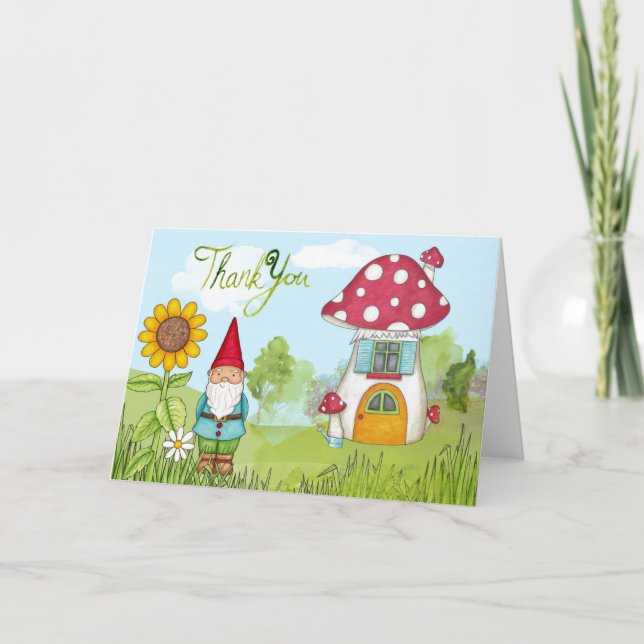 Carte de voeux Merci Gnome (Devant)
