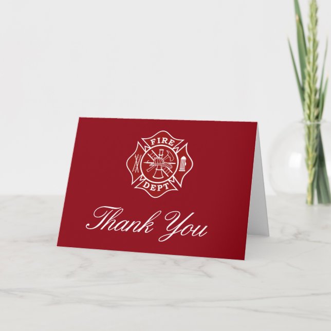 Carte de voeux Merci pompier (Devant)