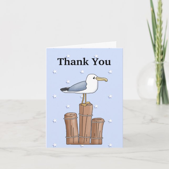Carte de voeux Merci Seagull (Devant)