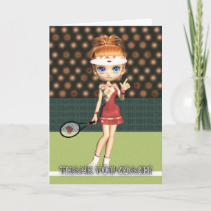 Carte de voeux Merci Tennis Coach