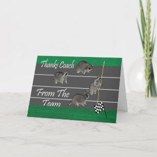 Carte de voeux Merci Track Coach
