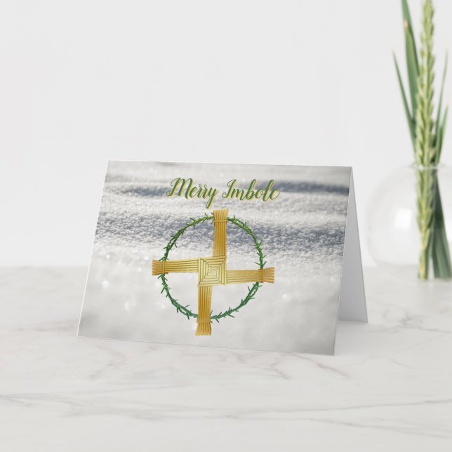 Carte de voeux Merry Imbolc Pagan Wiccan (Devant)