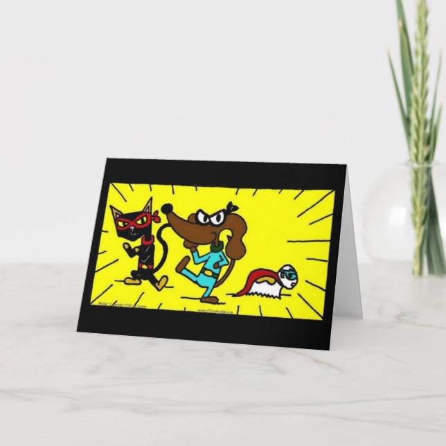 Carte de voeux Midge Superhero Trio (Devant)