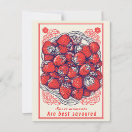Carte de voeux mignon Moments sucrés fraise