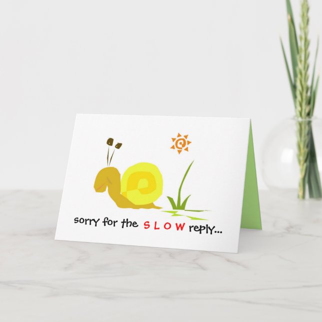 Carte de voeux mignonne avec escargot (Devant)
