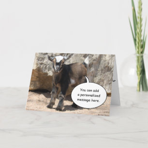 Carte de voeux mignonne de chèvre de bébé