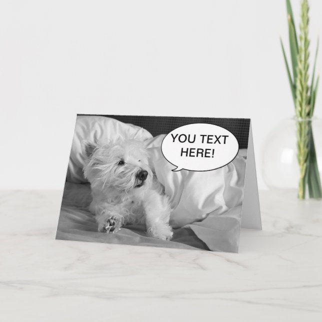 Carte de voeux mignonne de chien de Westie (Devant)