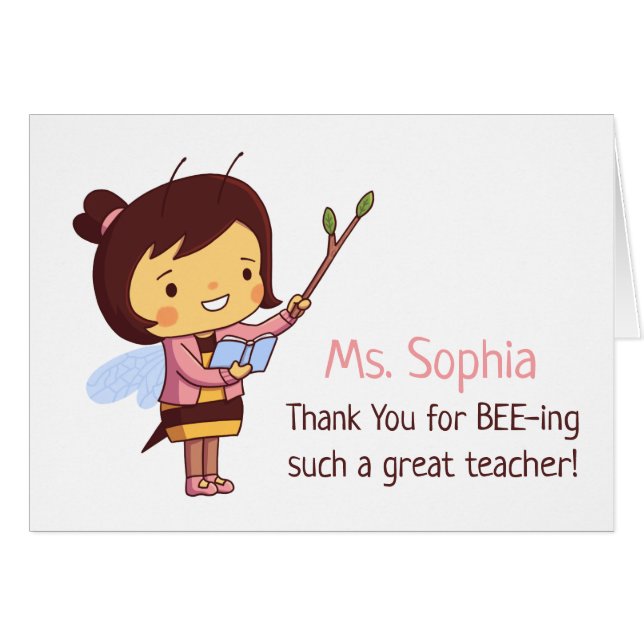 Carte de voeux mignonne de jour d'appréciation de (Devant horizontal)