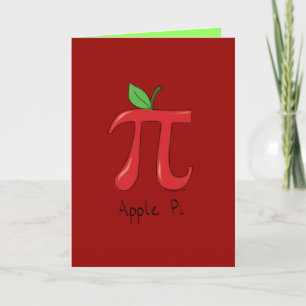 Carte de voeux mignonne de jour des maths pi
