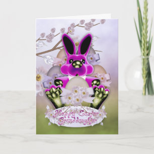 Carte de voeux mignonne de lapin de Pâques de