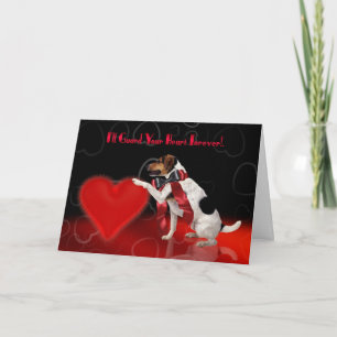 Carte de voeux mignonne de Valentine de chien -