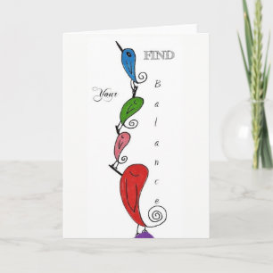 Carte de voeux mignonne et colorée d'oiseau