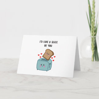Carte de voeux mignonne "Je voudrais une tranche d