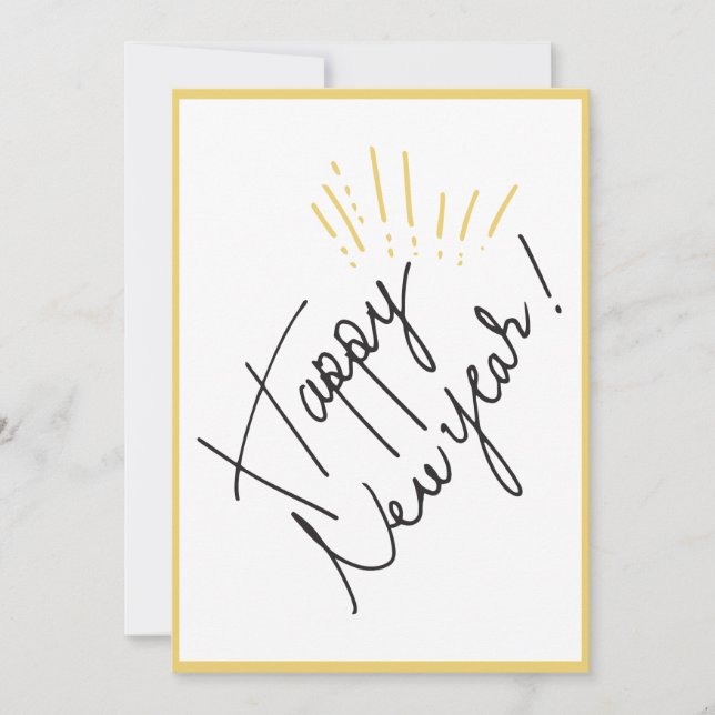 Carte de vœux minimale classique pour la nouvelle  (Devant)