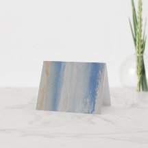Carte de voeux Minimaliste Watercolor Beach