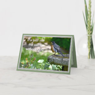 Carte de voeux Miss You Sad Bird