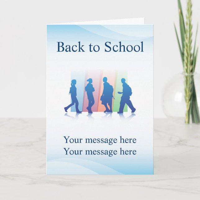Carte de voeux Modèle Enseignement primaire (Devant)