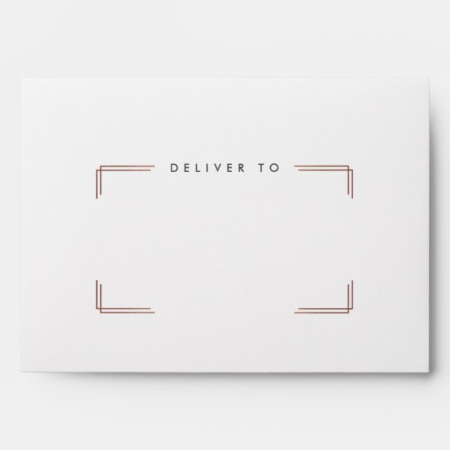 Carte de vœux moderne avec enveloppe à feuille d'a (Devant)