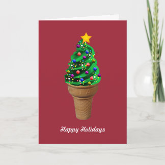 Carte de voeux moderne d'arbre de Noël de crème
