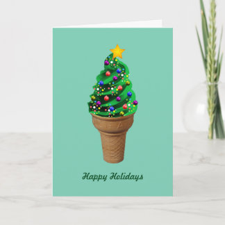 Carte de voeux moderne d'arbre de Noël de crème