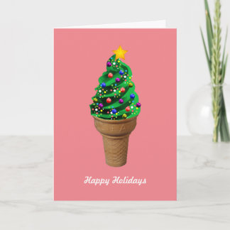 Carte de voeux moderne d'arbre de Noël de crème