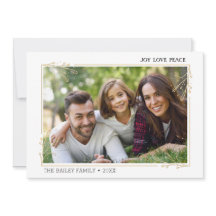 Carte de voeux moderne de vacances de photo de