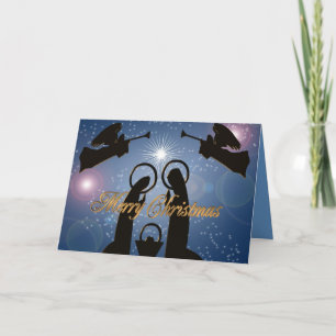 Carte de voeux moderne Noël Nativité