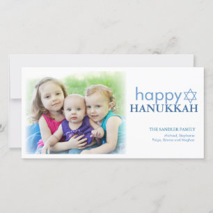 Carte de vœux moderne pour Hanukkah