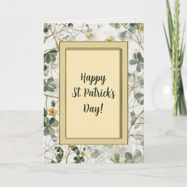 Carte de vœux modifiable Saint-Patrick (Devant)