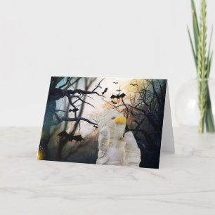 Carte de vœux Momie d'Halloween.