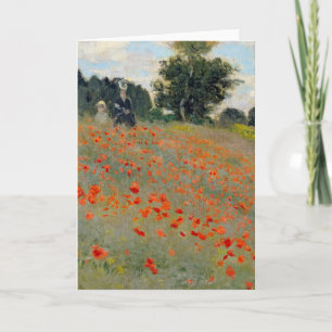 Carte de voeux Monet Poppies