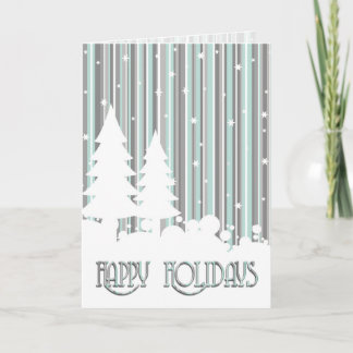Carte de voeux - Monnaie & Grey - Etoiles & Neige
