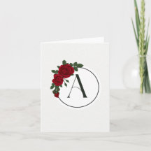 Carte de voeux Monogramme - Lettre A