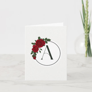 Carte de voeux Monogramme - Lettre A
