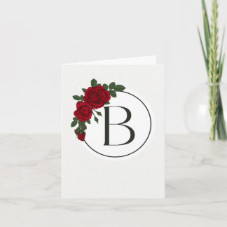 Carte de voeux Monogramme - Lettre B