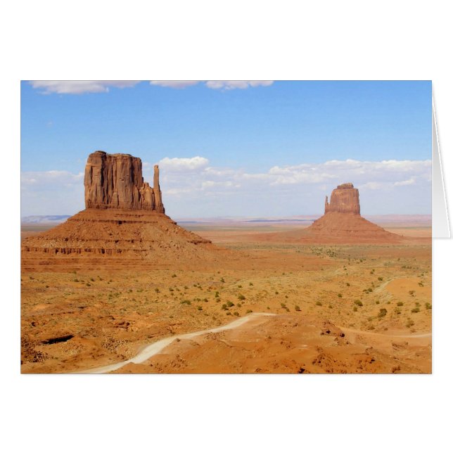 Carte de voeux Monument Valley Mittens photo (Devant horizontal)