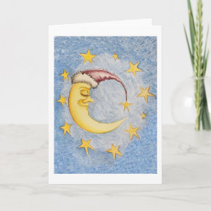 Carte de voeux Moon and Stars