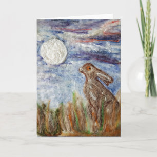 Carte de voeux Moongazing Hare
