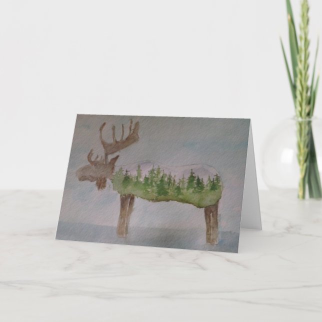 Carte de voeux Moose (Devant)