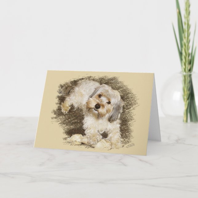 Carte de voeux Morkie (Devant)