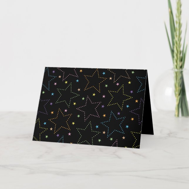 Carte de voeux Motif couleur Magical Starry (Devant)