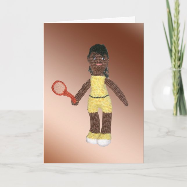 Carte de voeux - Motivation du joueur de tennis (v (Devant)