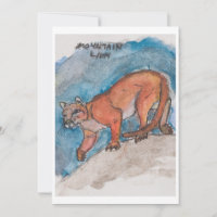 Carte de vœux Mountain Lion