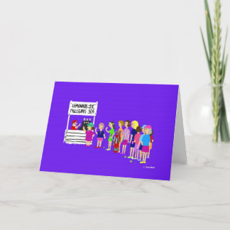 Carte de voeux Mulligan Lady Golf Cartoon