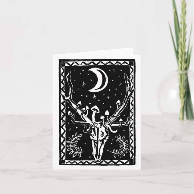 Carte de voeux Mushrrom Stag (Devant)