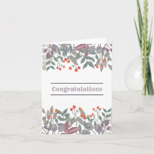 Carte de voeux Muted Botanical Félicitations
