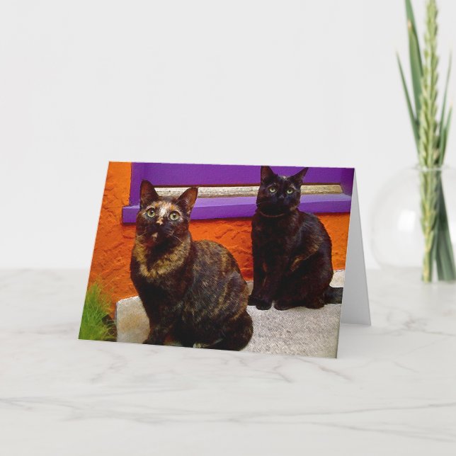 Carte de voeux Mystical Monkey Cats (Devant)