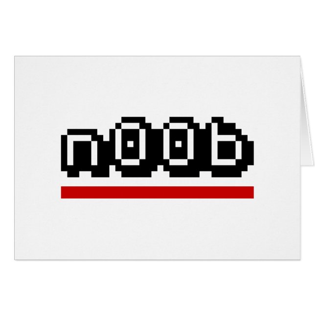 carte de voeux n00b (Devant horizontal)