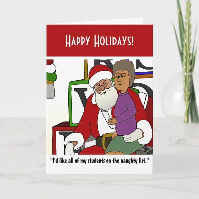 Carte de voeux Naughty List (Devant)